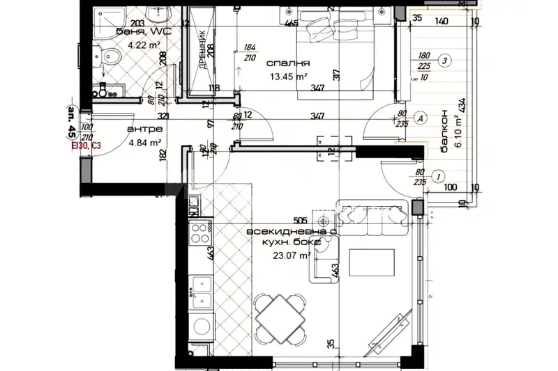 2-bedroom apartment in Varna, Mladost 1