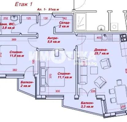 Photo 3 — 3-bedroom apartment in Varna, Operata