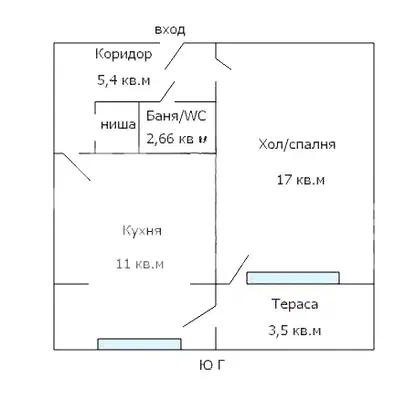 Снимка 5 — Двустаен апартамент в Трошево, Варна с южно изложение