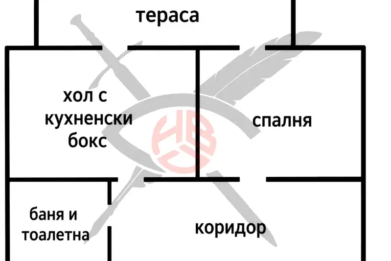 Двустаен апартамент с тераса в кв. Виница, Варна