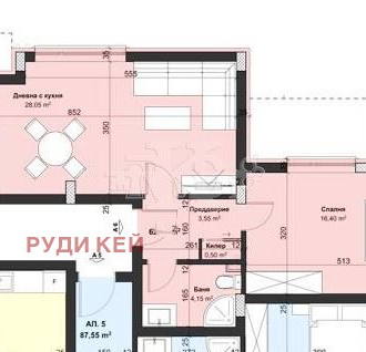 Снимка 3 — Двустаен апартамент с тераса във Варна, Виница