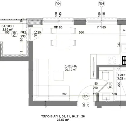 Photo 3 — One-room apartment 38 sq m in Varna, Vladislav Varnenchik