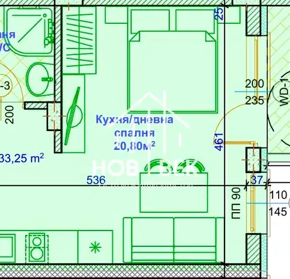 Снимка 3 — Едностаен апартамент в град Варна с панорамна гледка
