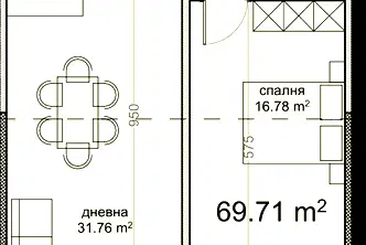 Двустаен апартамент с балкон във Владислав Варненчик, Варна