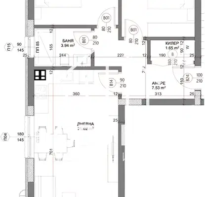Снимка 3 — Тристаен апартамент с тераса във Варна, Владислав Варненчик