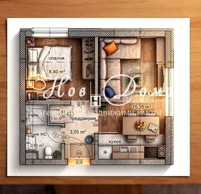Photo 5 — Two-room apartment with south aspect in Vazrazhdane 1, Varna
