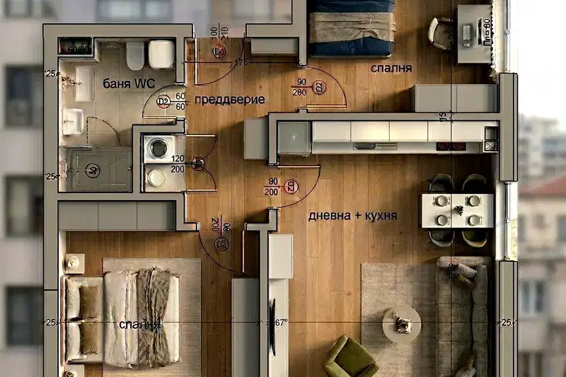 3-bedroom apartment in Varna, Vyzrajdane 1