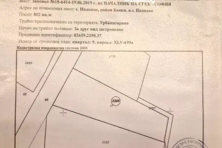 Парцел в Банкя