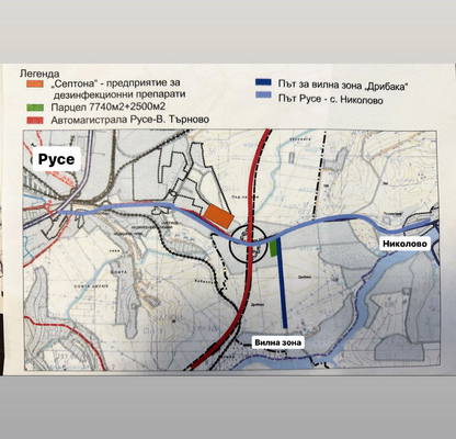 Снимка 3 — Парцел в Русе, Промишлена зона - Изток