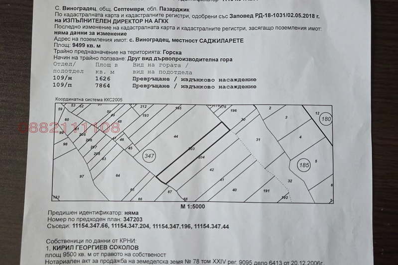 Plot in Oblast Pazardjik, Vinogradec