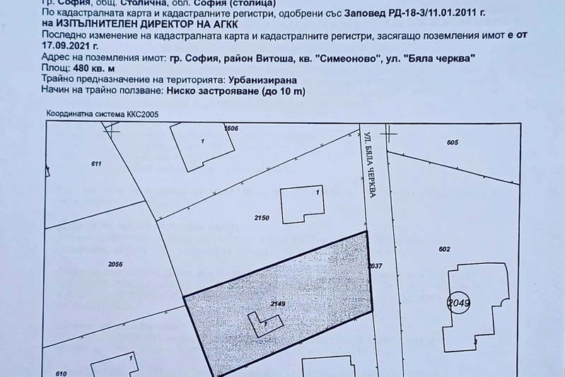 Парцел в София, Симеоново