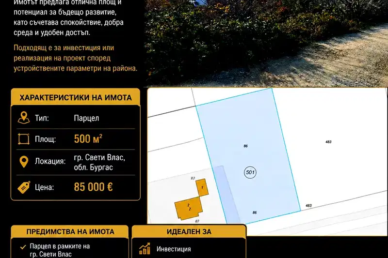 Парцел в Бургас, Свети Влас