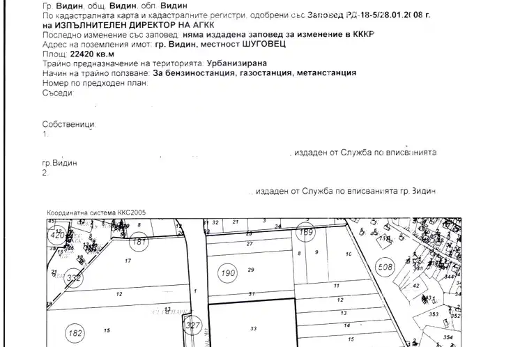 Парцел във Видин, Промишлена зона - Запад