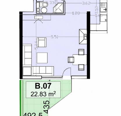 Снимка 5 — Едностаен апартамент в Благоевград, Банско