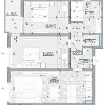 Photo 2 — Three-room apartment in Horizont, Burgas with terrace and parking