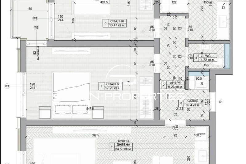 3-bedroom apartment in Burgas, Izgrev