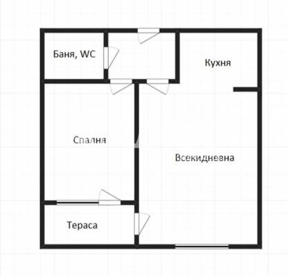 Снимка 4 — Двустаен апартамент в Меден рудник - зона А с тераса