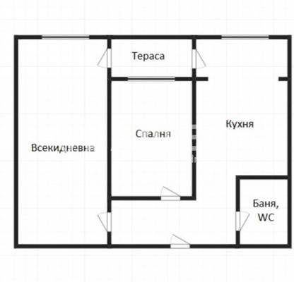 Снимка 5 — Двустаен апартамент в Меден рудник, зона В с тераса