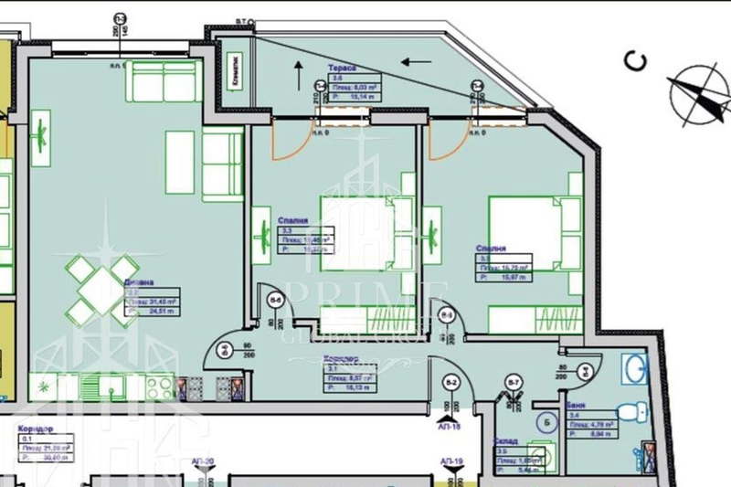 3-bedroom apartment in Burgas, Meden Rudnik - Zona V