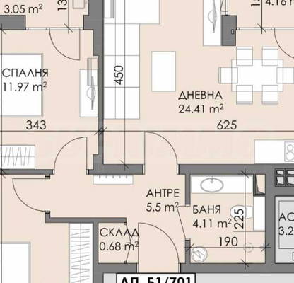 Снимка 3 — Тристаен апартамент с две тераси в Меден рудник, Бургас