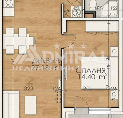Снимка 2 — Двустаен апартамент в Славейков, Бургас с тераса