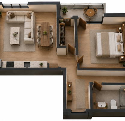 Photo 5 — Two-room apartment in Elin Pelin with terrace and parking space