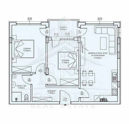 Снимка 3 — Тристаен апартамент в Кърджали, Веселчане