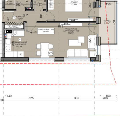 Photo 2 — 2-bedroom apartment in Pernik, Centyr