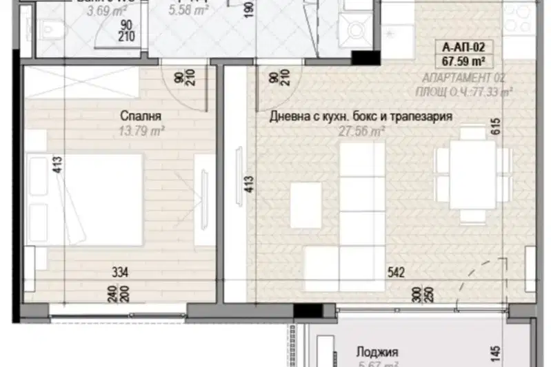 2-bedroom apartment in Pernik, Iztok