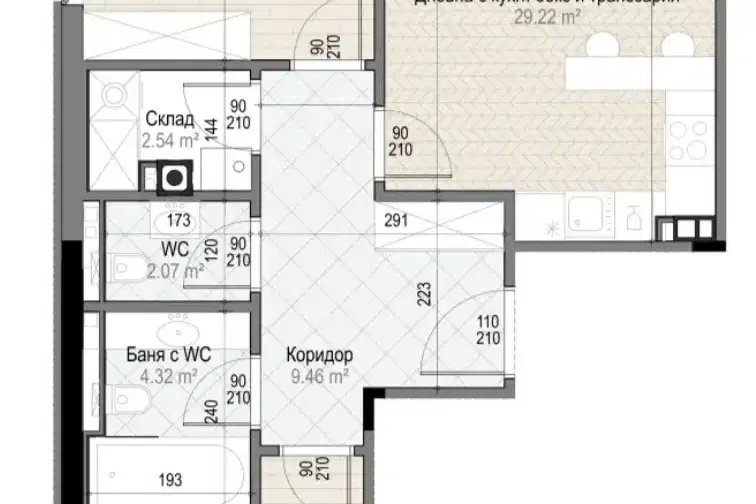 3-bedroom apartment in Pernik, Iztok