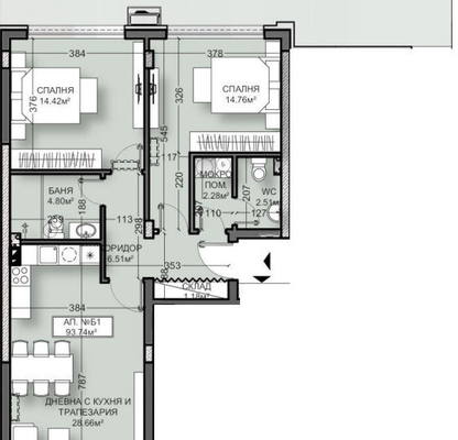Photo 3 — 3-bedroom apartment in Pernik, Iztok