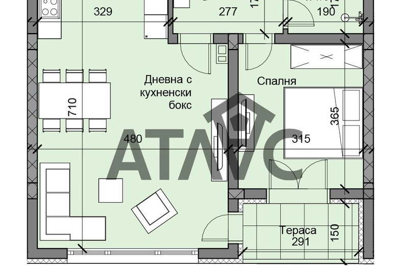 2-bedroom apartment in Plovdiv, Belomorski