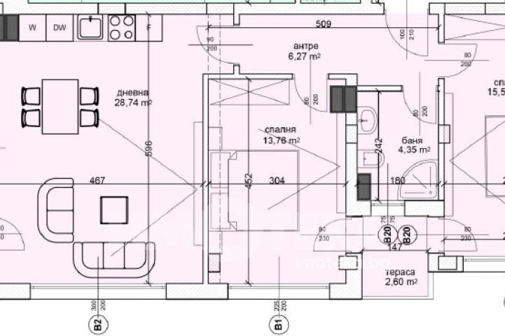 3-bedroom apartment in Plovdiv, Centyr