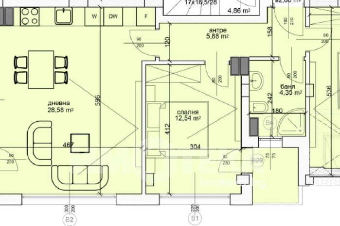 Three-room apartment with two terraces in Center, Plovdiv