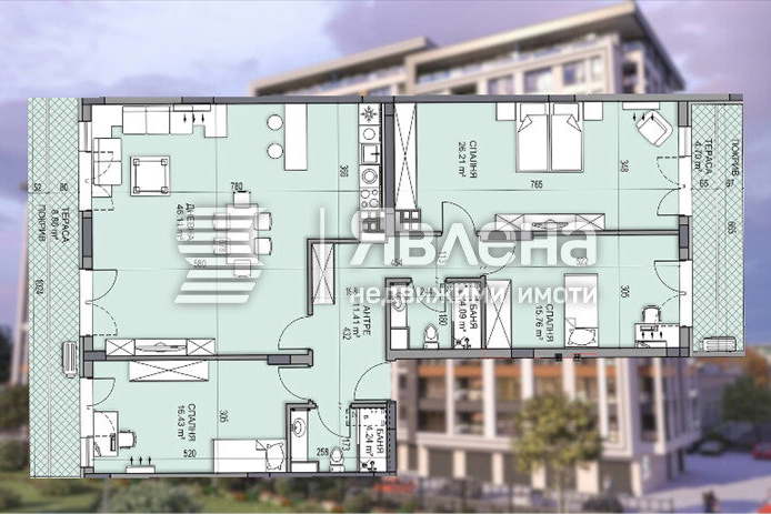 4-bedroom apartment in Plovdiv, Gagarin