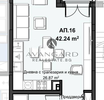 Снимка 2 — Едностаен апартамент 60 кв.м в Христо Смирненски, Пловдив