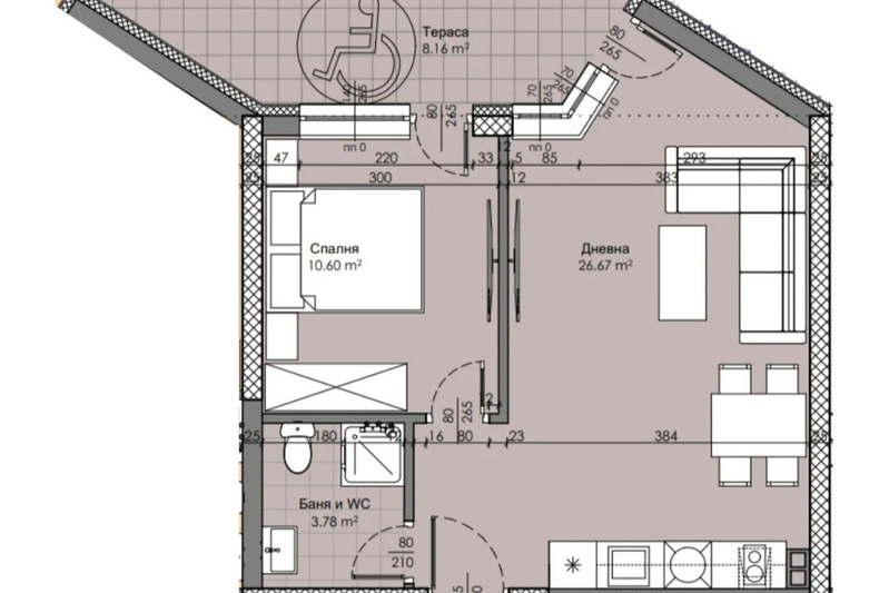 2-bedroom apartment in Plovdiv, Hristo Smirnenski