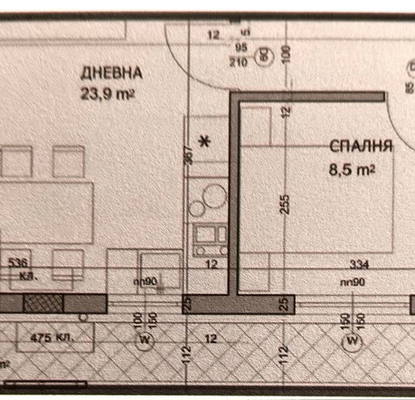 Снимка 4 — Двустаен апартамент с тераса в Христо Смирненски, Пловдив