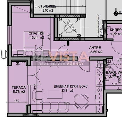 Снимка 2 — Двустаен апартамент в Христо Смирненски, Пловдив с асансьор