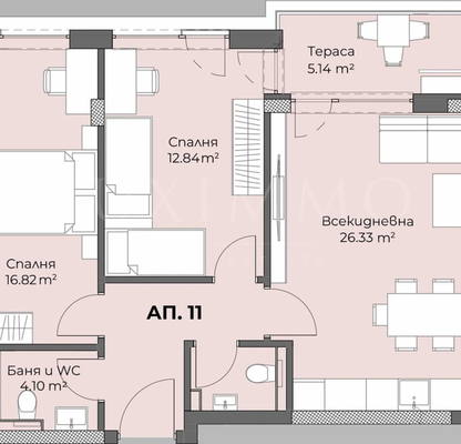 Снимка 5 — Тристаен апартамент с панорамна гледка в Христо Смирненски, Пловдив