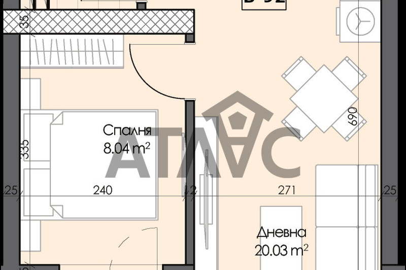 2-bedroom apartment in Plovdiv, Kyrshiyaka