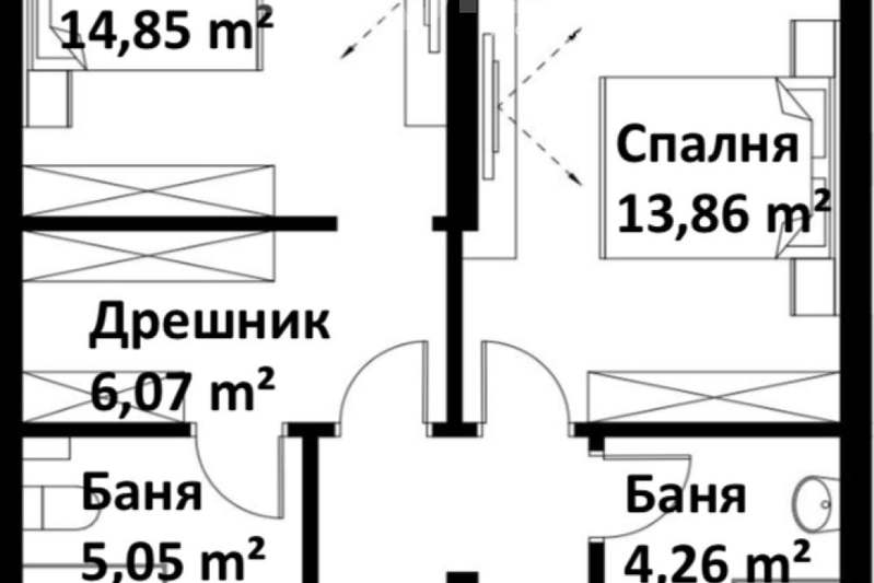 2-стаен апартамент в Кършияка с паркова среда