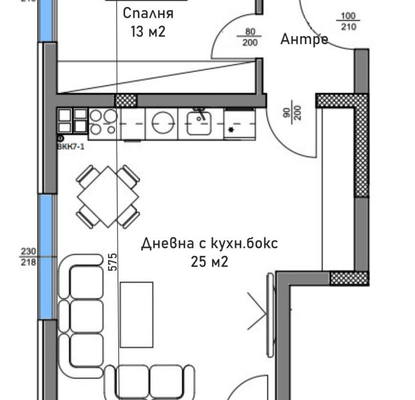 Снимка 3 — Двустаен апартамент в Кючук Париж, Пловдив с тераса
