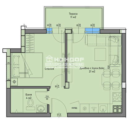 Снимка 4 — 2-стаен апартамент в Кючук Париж с тераса и умни технологии