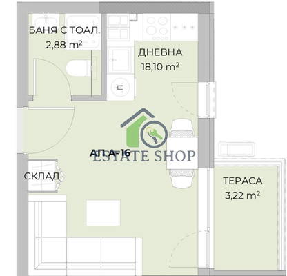 Снимка 2 — Едностаен апартамент в Остромила с паркомясто и асансьор