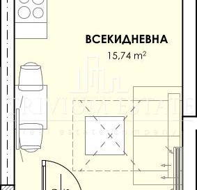 Снимка 2 — Студио с двор в Остромила, Пловдив, ново строителство
