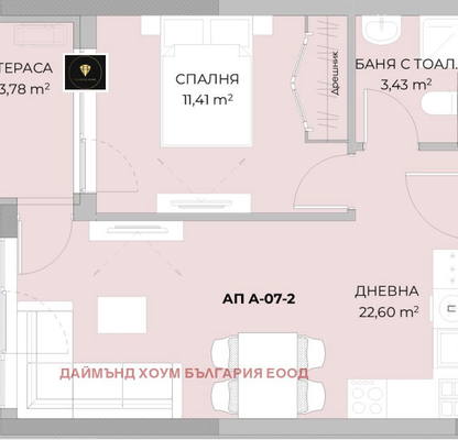 Снимка 2 — Двустаен апартамент в Остромила с тераса и асансьор