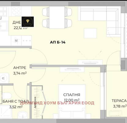 Снимка 2 — Двустаен апартамент с тераса в Остромила, Пловдив