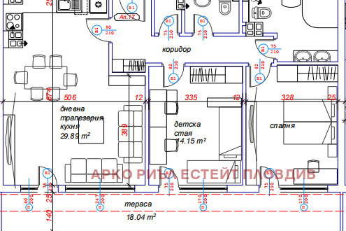 3-bedroom apartment in Plovdiv, Vystanicheski