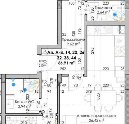 Photo 2 — Three-room apartment with loggia in Yuzhen, Plovdiv
